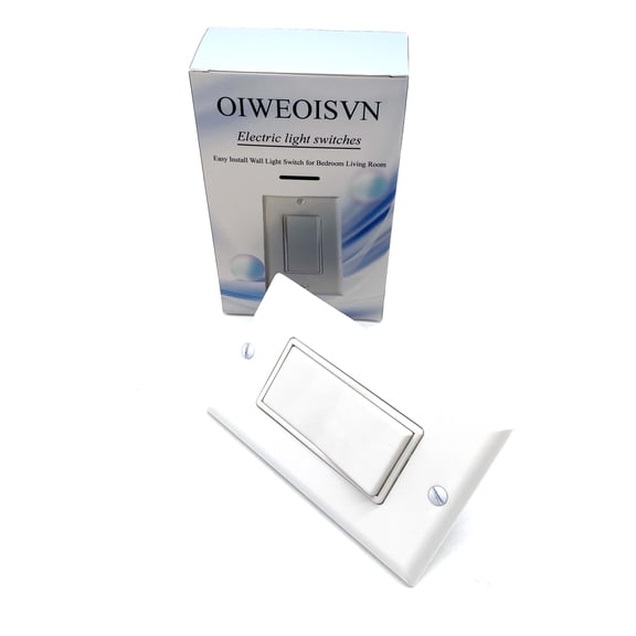 OIWEOISVN Electric light switches White PC Panel Metal Interior 16A Rated Current Single Control Electric Light Switches For Residential Wiring