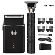 OIYO 2-in-1 Electric Shaver & Beard Trimmer for Men - USB Rechargeable Grooming Tool for Travel
