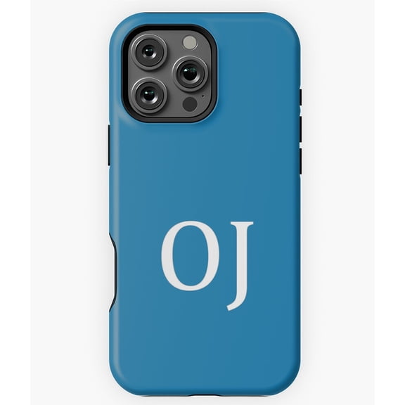 OJ Initials Monogram Elegant Letters Phone Case for iPhone 16 15 14 13 12 11 Pro Max
