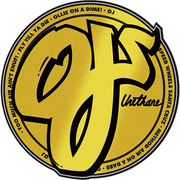 OJ Wheels Classic Decal 3"x3" Gold Foil