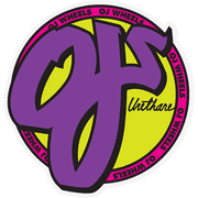 OJ Wheels OJ Wheels Wheels Sticker 3x3.1 Purple Pink Yellow