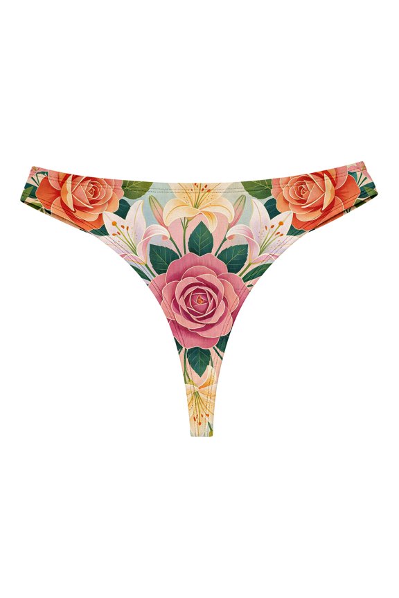 OJJCXA Nightgowns Pajamas for Women High Waist V High Bikini Bathing Suit Bottoms Soft Invisible Stretch Panties Bras Multicolor Size M