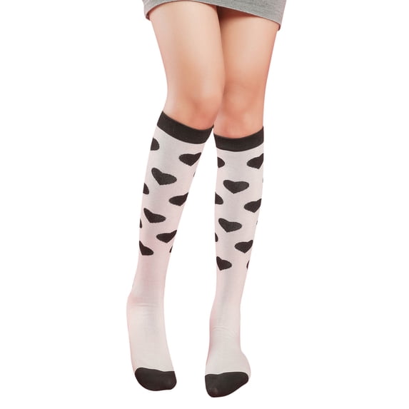 OJJCXA Womens Socks Breathable Casual Heart Love Print Valentine Party Costume Decorative Socks