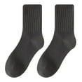 thumbnail image 1 of OJJCXA Womens Socks Breathable Casual Solid Color Pile Pure Cotton Mid Long Tube Autumn Winter All‑weather Socks, 1 of 2