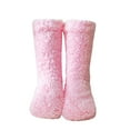 thumbnail image 1 of OJJCXA Womens Socks Breathable Casual Solid Color Plush Thickened Snow Carpet Sleeping Bedroom Home Socks, 1 of 4