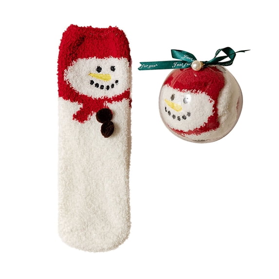 OJJCXA Womens Socks Breathable Casual Thickened Coral Velvet Acrylic Festive Birthday Christmas Socks