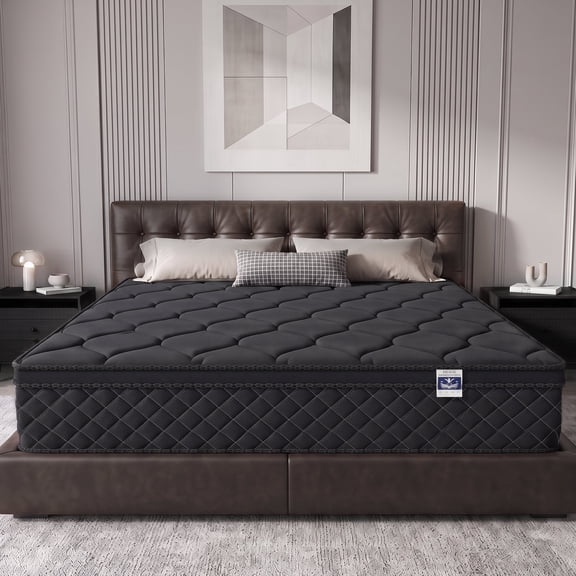 OJMX 12" Queen Mattress, Cooling Gel Memory Foam Hybrid Mattress with Pocket Spring, Medium Firm Queen Size Mattress, Pressure Relief, Adult, CertiPUR-US