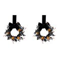 thumbnail image 1 of OJSFQUFP 2Pack Halloween Pumpkin Wreath 9" Mini Fall Wreath for Front Door Pumpkin Kitchen Cabinet Fall Wreaths Decor for Front Door Farmhouse Porch Wall Window Decor, 1 of 4