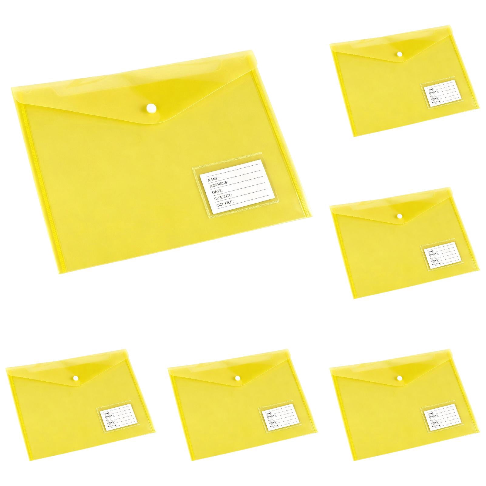 OJSFQUFP 6 Pack File Folders,Clear Poly Envelopes Folders, Folder for ...