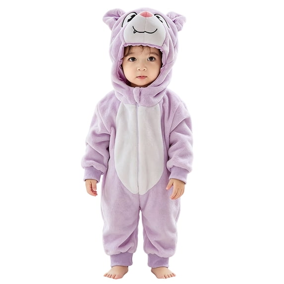 OJSFQUFP Baby Cos Clothes Kids Toddler Infant Hooded Romper Jumpsuit Halloween Cos Trick-or-Treat Outfits