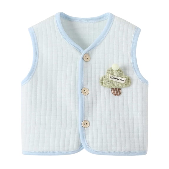 OJSFQUFP Baby Cotton Warm Vests Unisex Infant to Toddler Padded Sleeveless Coat