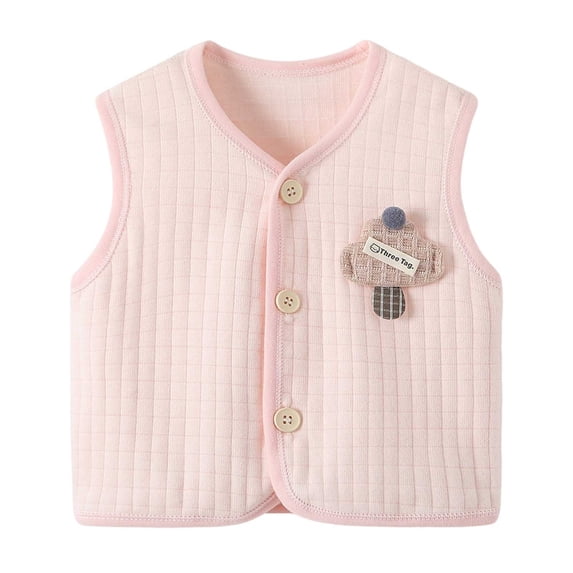 OJSFQUFP Baby Cotton Warm Vests Unisex Infant to Toddler Padded Sleeveless Coat
