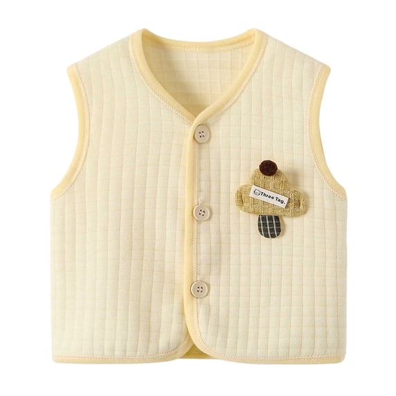 OJSFQUFP Baby Cotton Warm Vests Unisex Infant to Toddler Padded Sleeveless Coat
