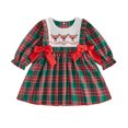 thumbnail image 1 of OJSFQUFP Baby Girls Christmas Comfortable and Breathable Long Sleeved Dress Cute Cartoon Print Dress, 1 of 5