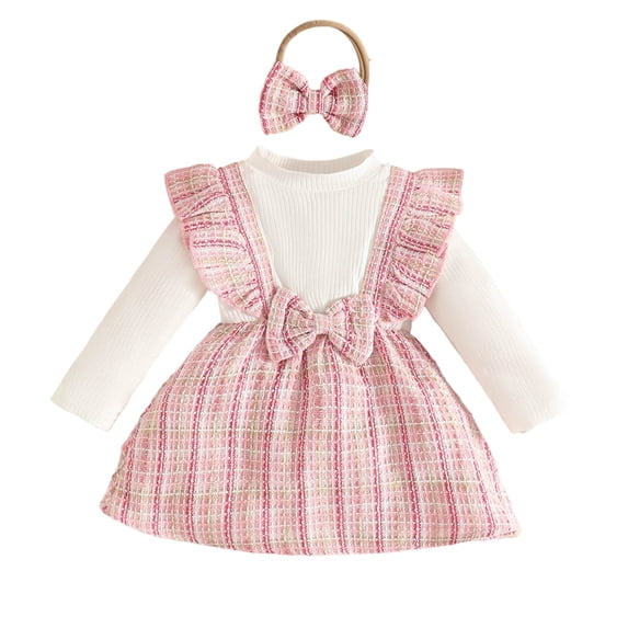 OJSFQUFP Baby Girls Comfortable and Breathable Long Sleeved Dress Cute Cartoon Print Dress