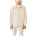 thumbnail image 1 of OJSFQUFP Boys' Long Sleeved Shirt Jacket Spring and Fall Clothing Baby Corduroy Lapel Top, 1 of 7
