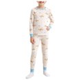 thumbnail image 1 of OJSFQUFP Cartoon Print Thermal Underwear 2Pcs Set Older Boys and Girls Soft Warm Base Layer for Fall and Winter (1-16Y), 1 of 6