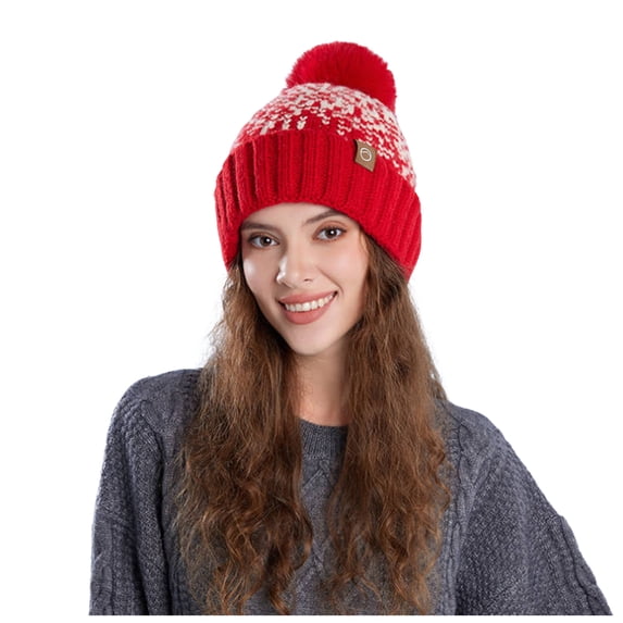 OJSFQUFP Christmas Fall and Winter Thickened Warm Ear Protective Wool Cap