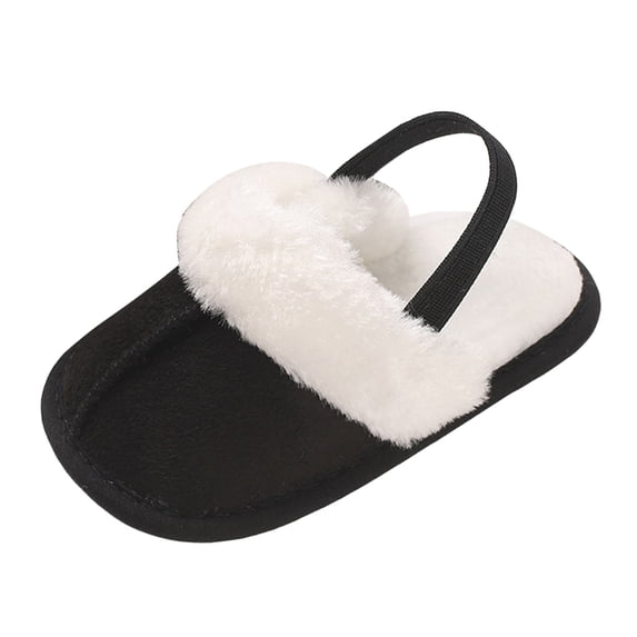 OJSFQUFP Comfortable Plush Baby Slippers with Soft Soles Infant Baby Boys Girls Slippers Cozy Fleece Booties