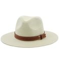 thumbnail image 1 of OJSFQUFP Cowboy Hat Cow Girl Hat Cowboy Hats for Women/Mens/Straw Wide with Shapeable Brim Cowboy Hat for Womens/White, 1 of 3
