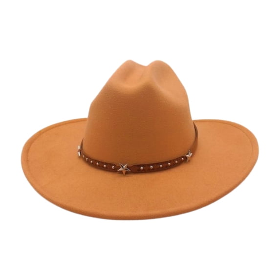 OJSFQUFP Cowboy Hat for Women and Men with Shapeable Wide Brim Cattleman Western Hats for Cowboys And