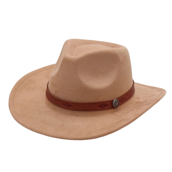 OJSFQUFP Cowboy Hat for Women and Men with Shapeable Wide Brim Cattleman Western Hats for Cowboys And