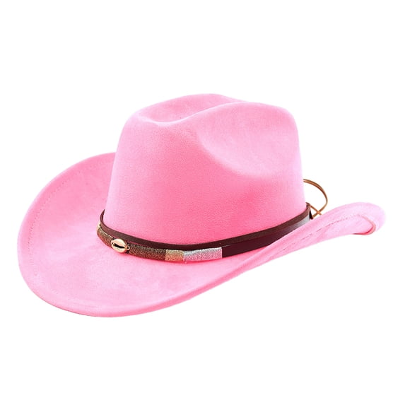 OJSFQUFP Cowboy Hat for Women and Men with Shapeable Wide Brim Cattleman Western Hats for Cowboys