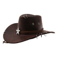 thumbnail image 1 of OJSFQUFP Cowboy Hat for Women and Men with Shapeable Wide Brim Cattleman Western Hats for Cowboys, 1 of 8