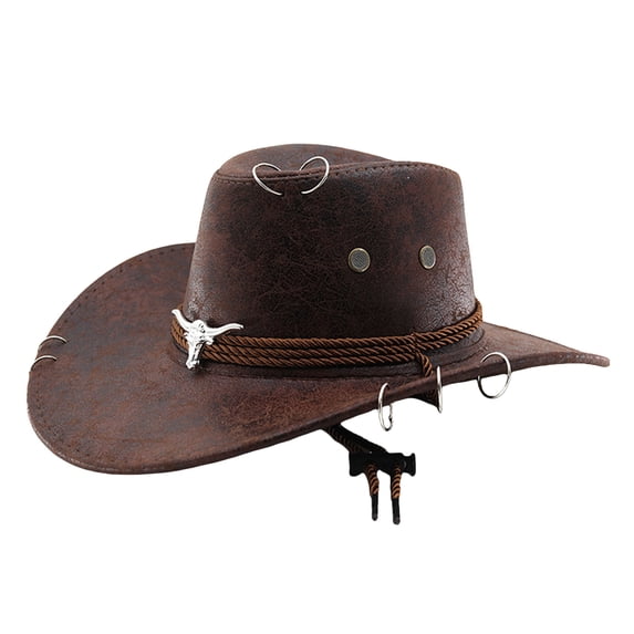 OJSFQUFP Cowboy Hat for Women and Men with Shapeable Wide Brim Cattleman Western Hats for Cowboys