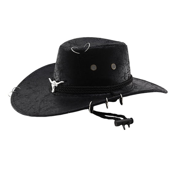 OJSFQUFP Cowboy Hat for Women and Men with Shapeable Wide Brim Cattleman Western Hats for Cowboys