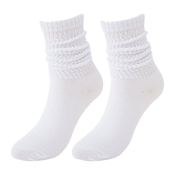 OJSFQUFP Crew Slouch Socks Women Retro Scrunch Short Sock Soft Solid Ankle