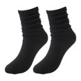 thumbnail image 1 of OJSFQUFP Crew Slouch Socks Women Retro Scrunch Short Sock Soft Solid Ankle, 1 of 9