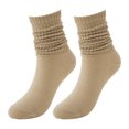 thumbnail image 1 of OJSFQUFP Crew Slouch Socks Women Retro Scrunch Short Sock Soft Solid Ankle, 1 of 9