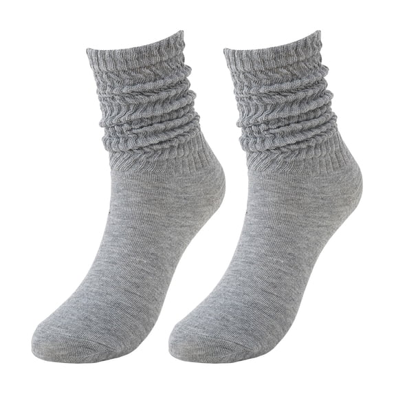 OJSFQUFP Crew Slouch Socks Women Retro Scrunch Short Sock Soft Solid Ankle