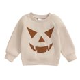 thumbnail image 1 of OJSFQUFP Cute Boys' Casual Halloween Pumpkin Hoodie Unique Embroidered Long Sleeves and Round Neck Hoodie, 1 of 7