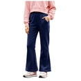 thumbnail image 1 of OJSFQUFP Girls' Flared Pants Outerwear Versatile Sweatpants Cotton Slightly Flared Pants for Medium and Large Hiking Pants, 1 of 5