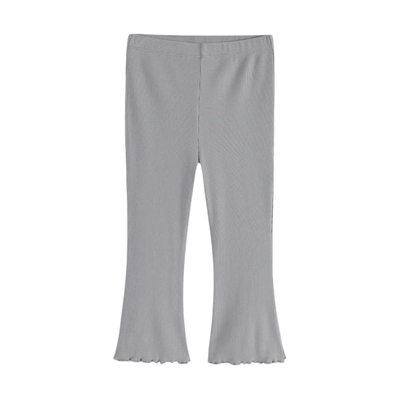 OJSFQUFP Girls Leggings Spring and Fall Slight Solid Color Simple Western Slim Fit Elastic Baggy Sweatpants Kids
