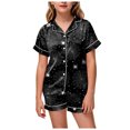 thumbnail image 1 of OJSFQUFP Girls Shorts Set Toddler Short Sleeve Print Shirts Tops Pants Outfits Button, 1 of 6