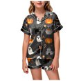 thumbnail image 1 of OJSFQUFP Girls Shorts Set Toddler Short Sleeve Print Shirts Tops Pants Outfits Button, 1 of 6