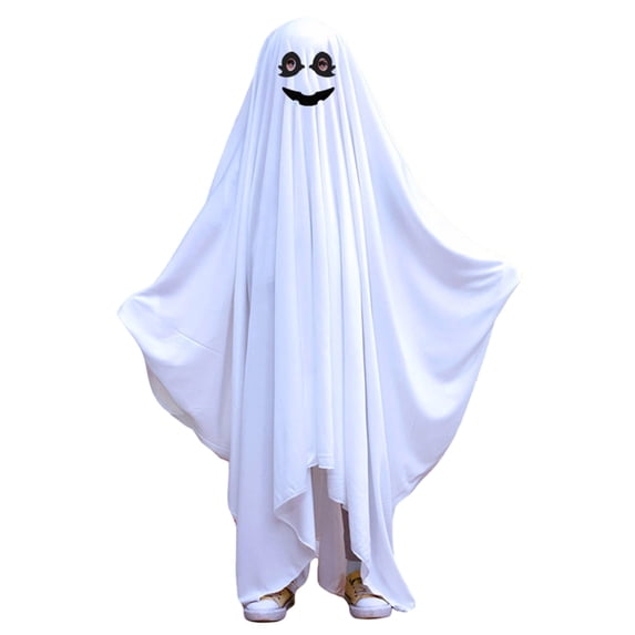 OJSFQUFP Halloween Cos Cloak Cape Outfit Kids Ghost Boys Girls Halloween Outfit Hooded Capes White Cloak Clothes