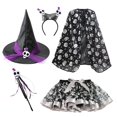 thumbnail image 1 of OJSFQUFP Halloween Cos Clothes Girls Witch Skirt with Witch Hat and Cloak Child Tutu Skirt Cos Clothes Halloween Dress-Up, 1 of 9