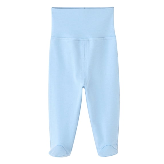 OJSFQUFP Infant Baby Boys Girls Soft Cotton High Waist Footed Pants Casual Leggings with Feet Kid's Pants