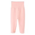 thumbnail image 1 of OJSFQUFP Infant Baby Boys Girls Soft Cotton High Waist Footed Pants Casual Leggings with Feet Kid's Pants, 1 of 8