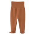 thumbnail image 1 of OJSFQUFP Infant Baby Boys Girls Soft Cotton High Waist Footed Pants Casual Leggings with Feet Kid's Pants, 1 of 9