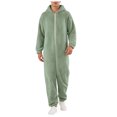 thumbnail image 1 of OJSFQUFP Men's Jumpsuit Couple Zipper Warm Plush Warm Sleepwear Jumpsuit, 1 of 5