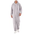 thumbnail image 1 of OJSFQUFP Men's Jumpsuit Couple Zipper Warm Plush Warm Sleepwear Jumpsuit, 1 of 5