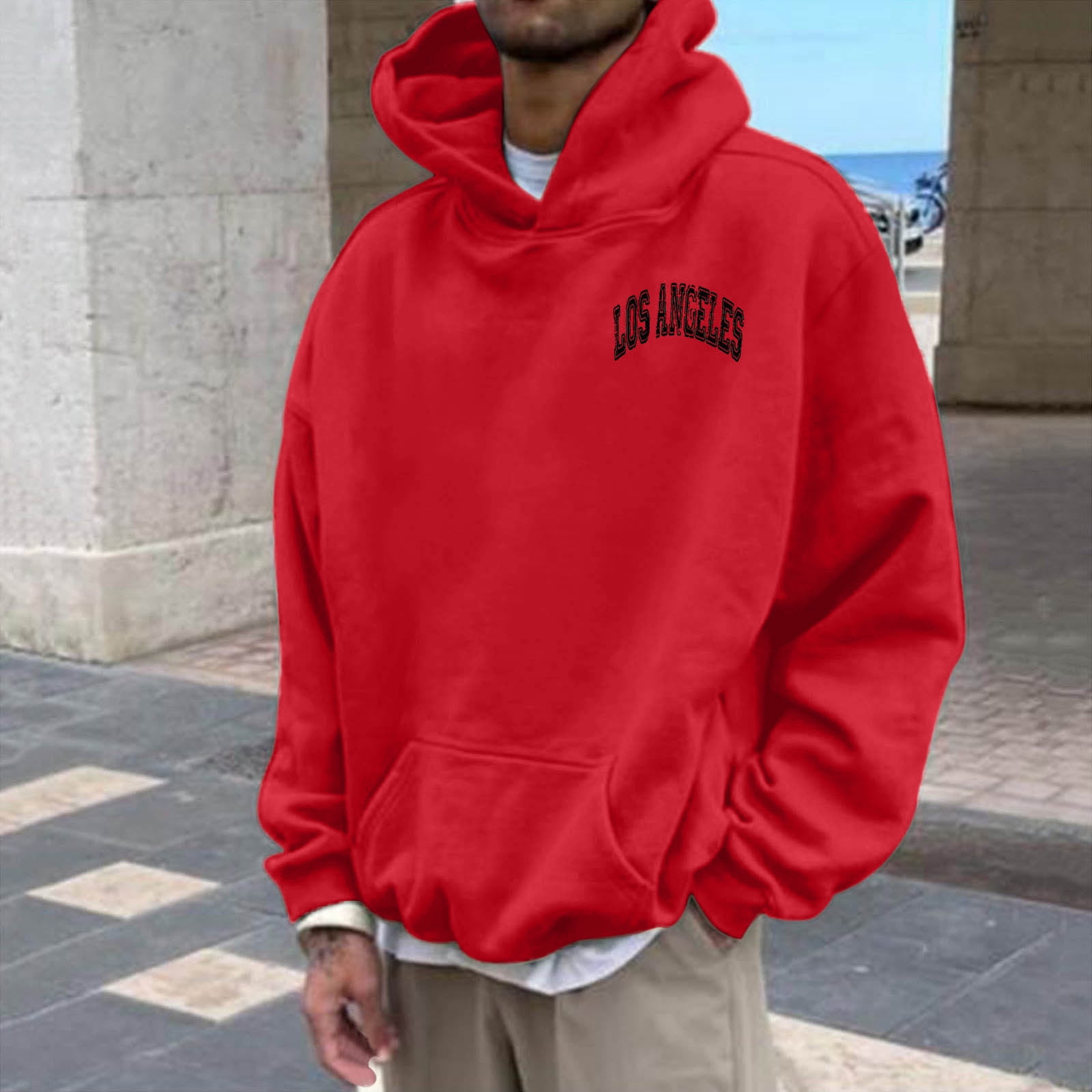 Amazon.com: AWDis Hoods Mens Superbright Hooded Sweatshirt