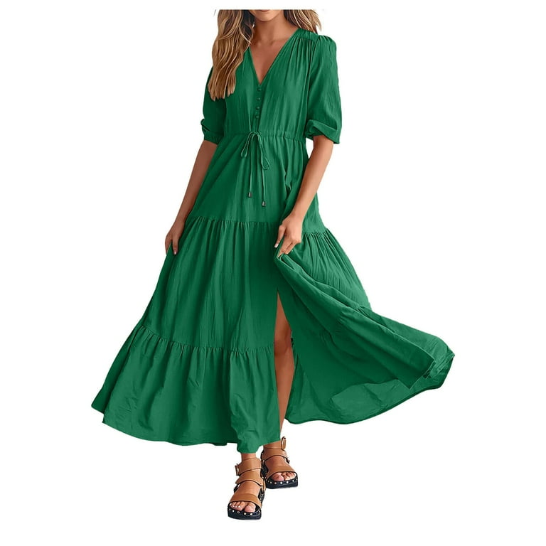 Casual College Print Buttons O Neck A Line Dresses Casual College Print Buttons O Neck A Line Dresses