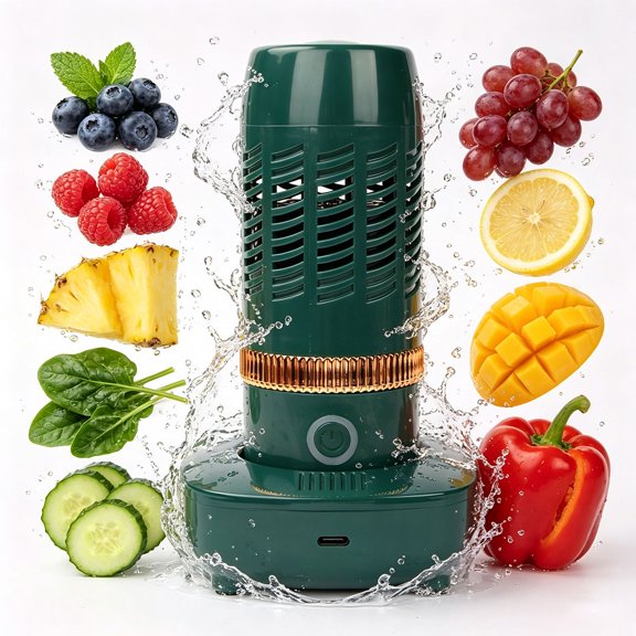 OJSFQUFP Portable Vegetable Washing Machine, Cordless Purifier,USB Rechargeable Cleaner for Fruits,Vegetables,Meat,Rice,Grains,Kitchen Tableware