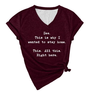 OJSFQUFP Spring Blouses Loose T Shirt Women Inspirational Graphic Tees Casual Short Sleeve V Neck Shirt Motivational Tops M